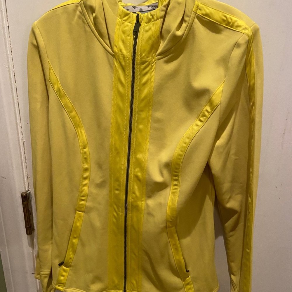 Athleta Yellow Long Sleeve Hoodie, Size Large
